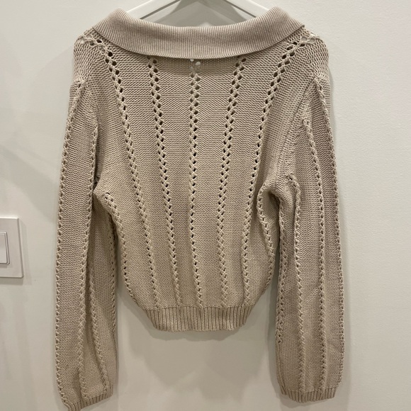 Jonathan Simkhai Berenice Directional Rib Cotton Blend Sweater - Picture 5 of 7